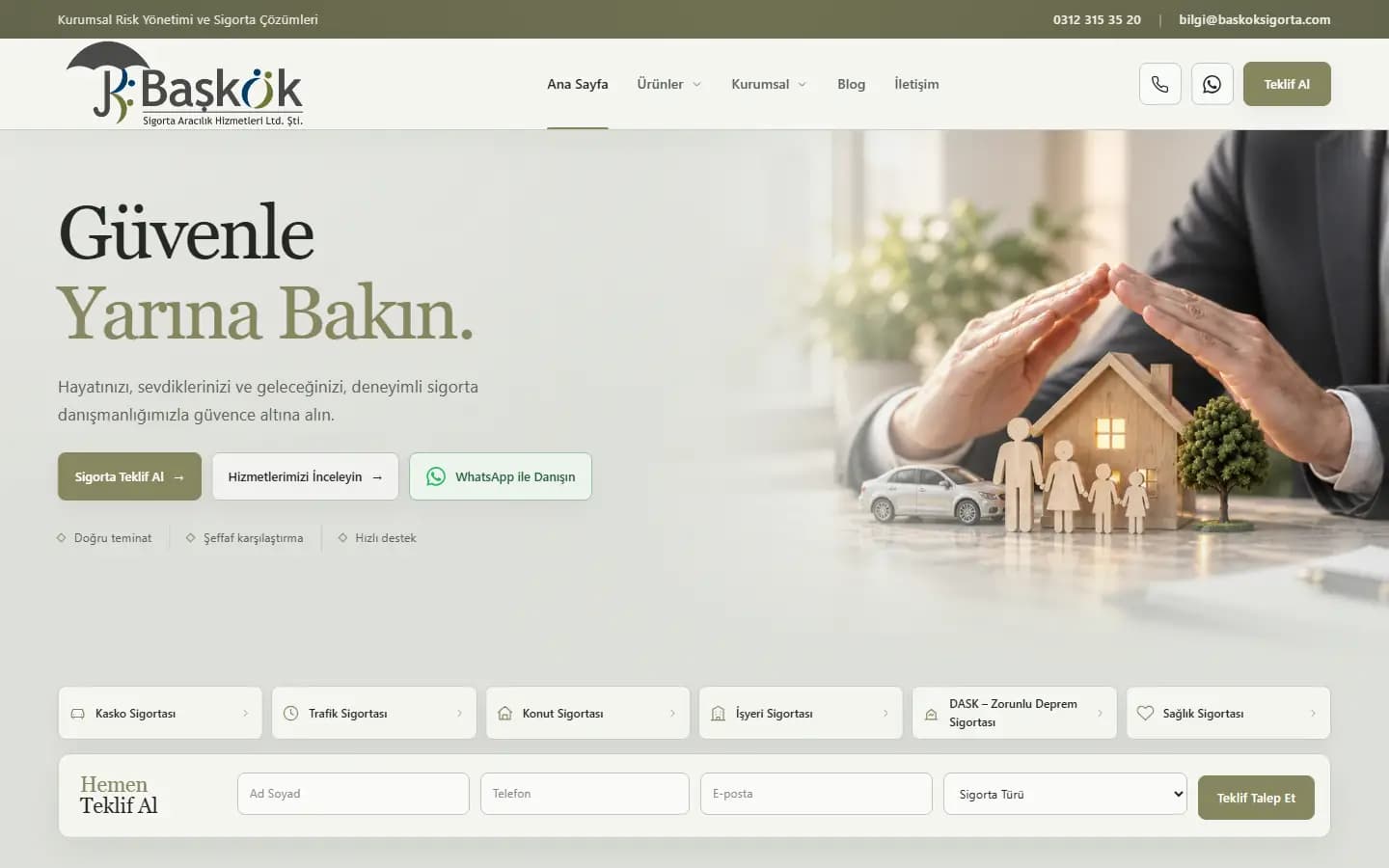 baskoksigorta.com ana sayfa ekran görüntüsü