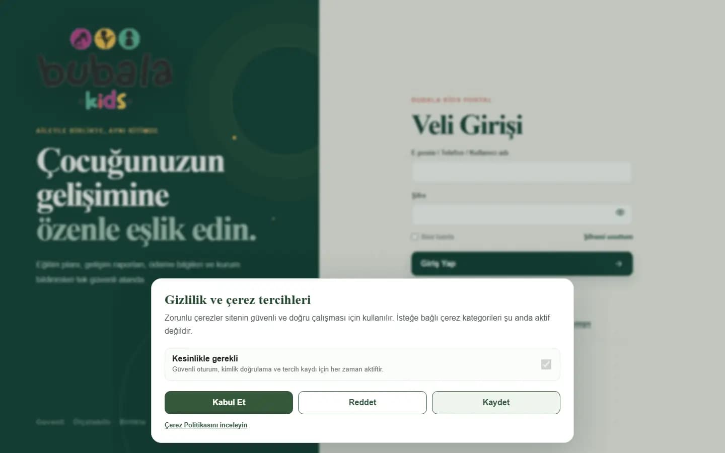 bubalakidsapp.com ana sayfa ekran görüntüsü