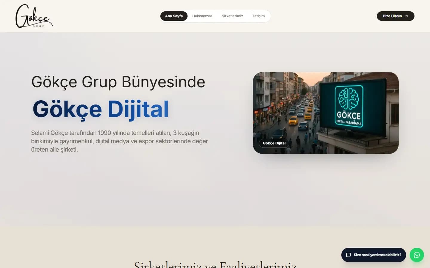 Gökçe Grup (gokcegrup.pro) ana sayfası