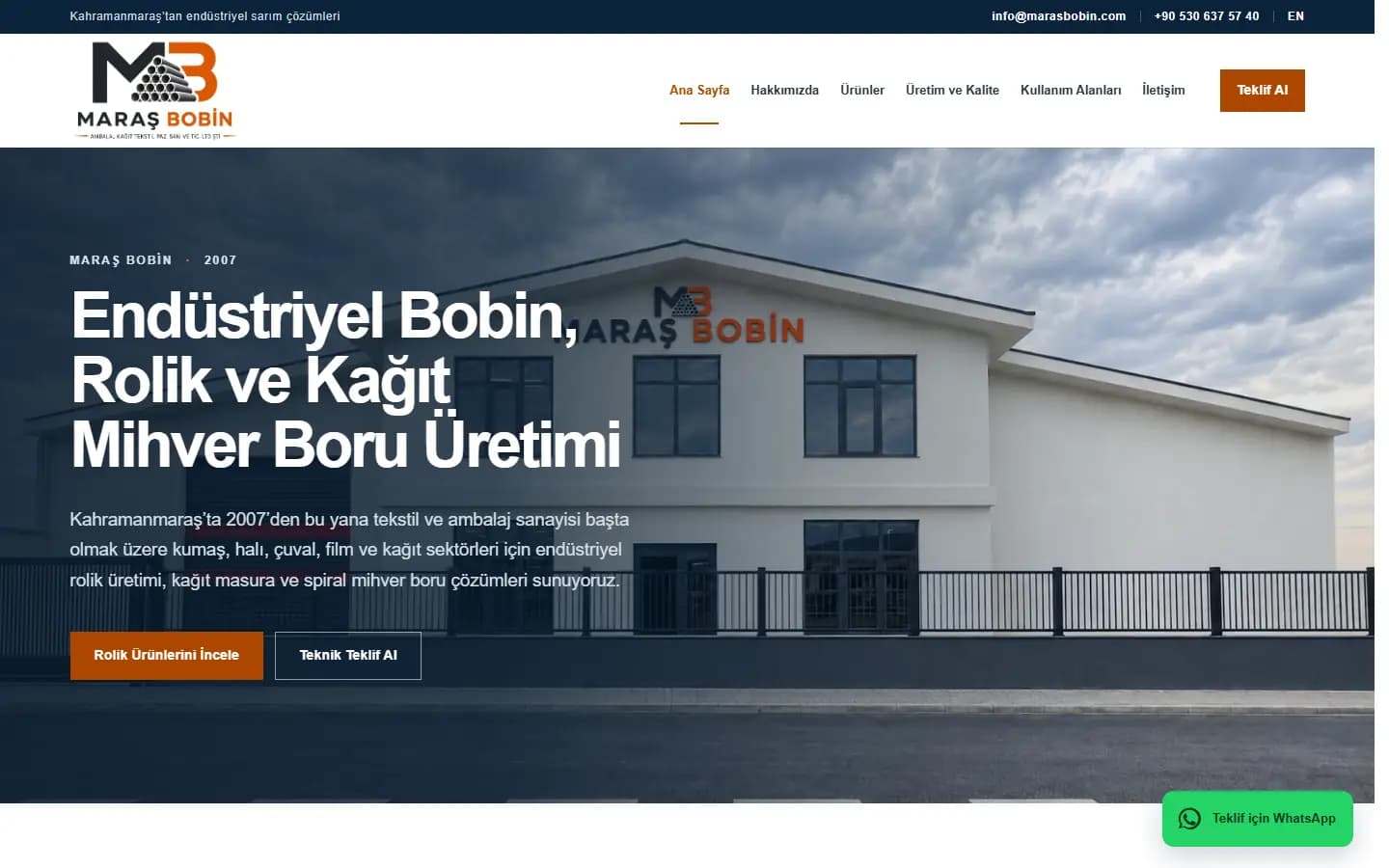 marasbobin.com ana sayfa ekran görüntüsü
